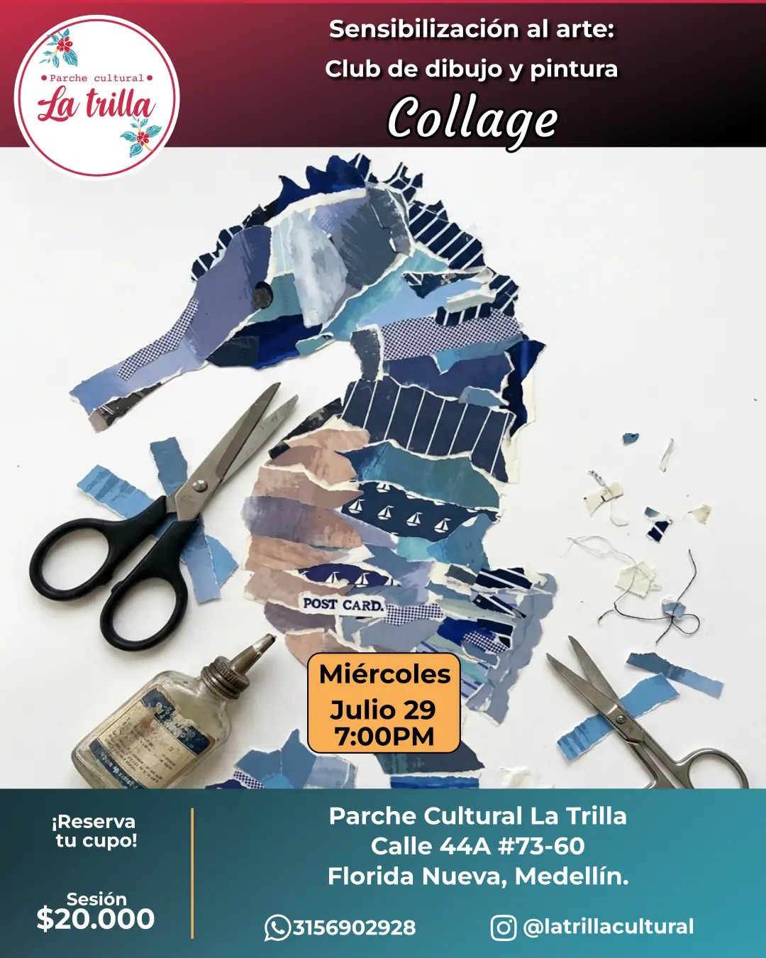 Club de dibujo y pintura: Collage en La Trilla